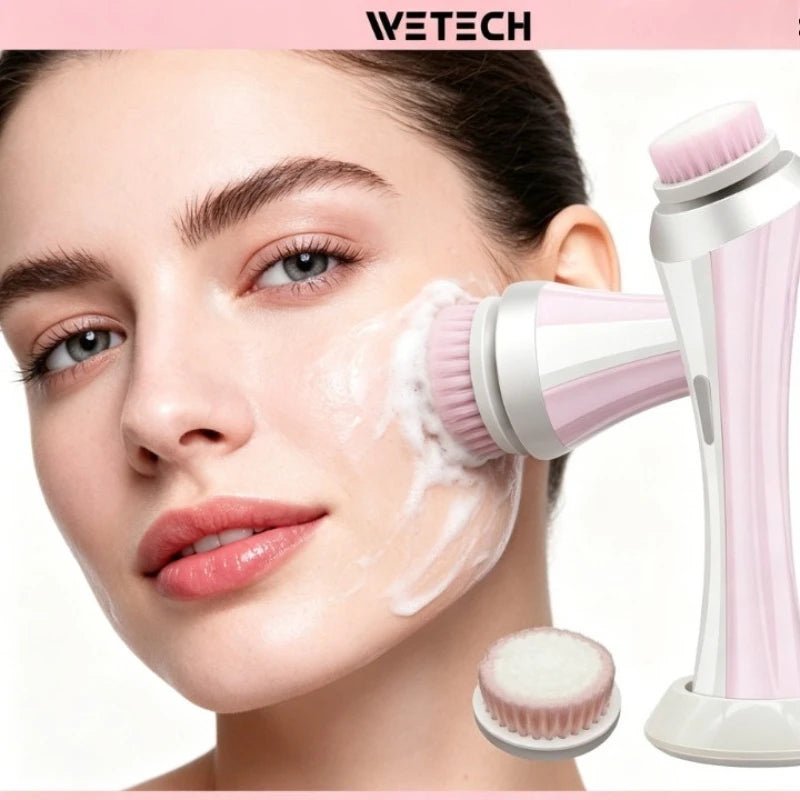 Cepillo Facial Eléctrico 3 en 1 Recargable | Limpieza Profunda, Exfoliación y Masaje Facial