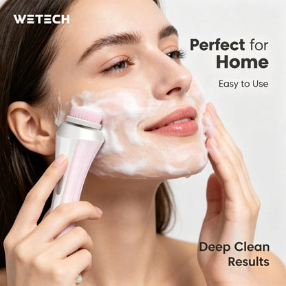 Cepillo Facial Eléctrico 3 en 1 Recargable | Limpieza Profunda, Exfoliación y Masaje Facial
