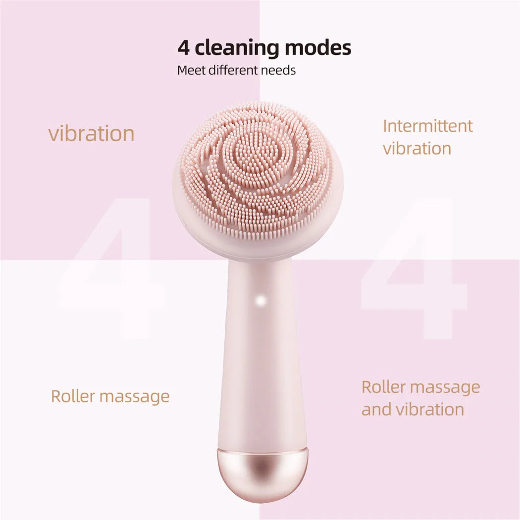 Cepillo Facial Eléctrico de Silicona Recargable | Limpieza Facial Sónica, Masaje y Cuidado de la Piel