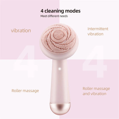 Cepillo Facial Eléctrico de Silicona Recargable | Limpieza Facial Sónica, Masaje y Cuidado de la Piel