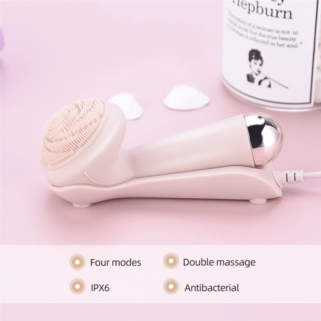 Cepillo Facial Eléctrico de Silicona Recargable | Limpieza Facial Sónica, Masaje y Cuidado de la Piel